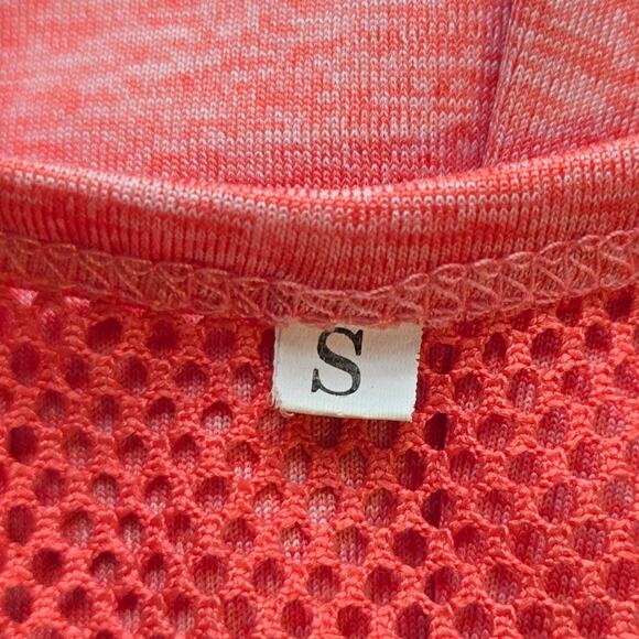 M Womens Orange Racerback Workout Muscle Tank Top Size S Yoga Mesh Running Flowy - Picture 9 of 9